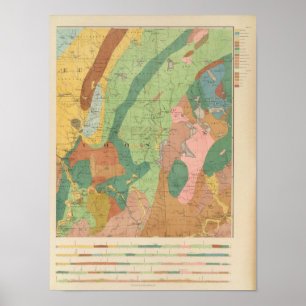 Pôster Mapa Geological de New Hampshire 5