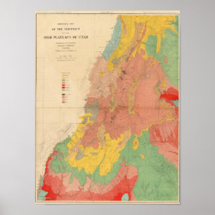 Pôster Mapa Geological de Utá