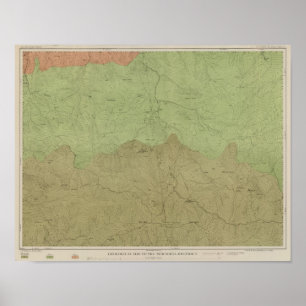 Pôster Mapa Geological do distrito novo de Idria