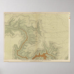 Pôster Mapa geológico do do sul