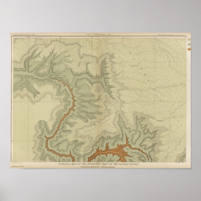Pôster Mapa Geológico Do Sul (Frente)