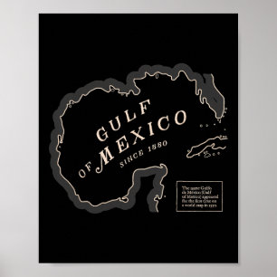 Poster Mapa Histórico Do Golfo De Mulheres Do México Em 1