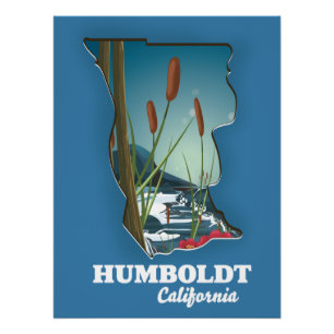 Pôster Mapa Humboldt Califórnia