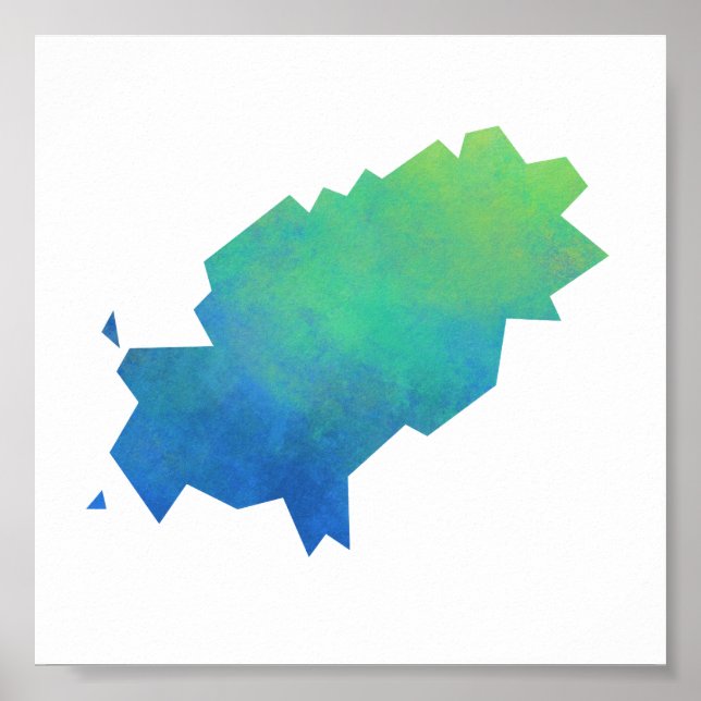 Poster Mapa Ibiza (Frente)