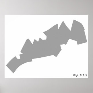 Pôster Mapa Impresso