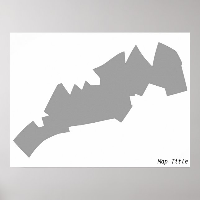 Pôster Mapa Impresso (Frente)