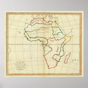 Pôster Mapa liso África