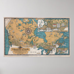 Poster Mapa Literário do Canadá