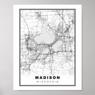 Poster Mapa Madison