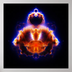 Poster Mapa Mandelbrot Gautama Buddha ajustado de