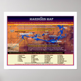 Poster Mapa Mars Marineris