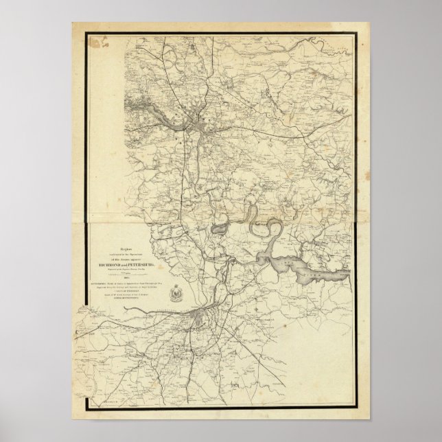 Pôster Mapa Militar dos Estados Unidos (Frente)