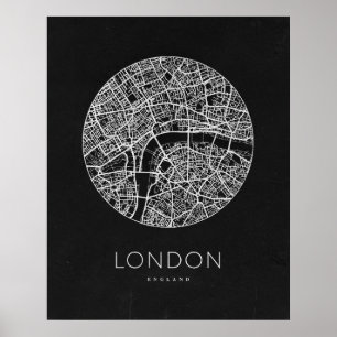 Poster Mapa Minimalista de Londres