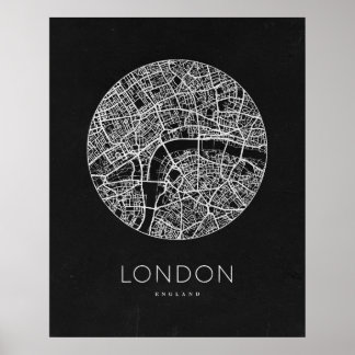 Poster Mapa Minimalista de Londres