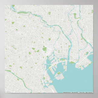 Poster Mapa minimalista de Tóquio