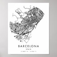 Mapa Mínimo da Espanha de Barcelona