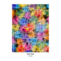 Mapa Multão da Cidade do Paquistão