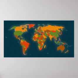 Poster Mapa mundial