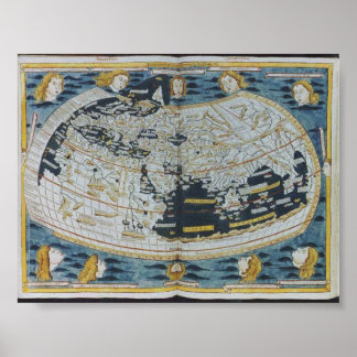 Poster Mapa Mundial 1482