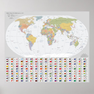 Poster Mapa Mundial 2023 da Fair Shores
