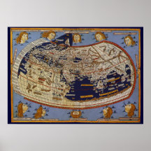 Mapa Mundial Antiquado Ptolémico, Johannes de Arns