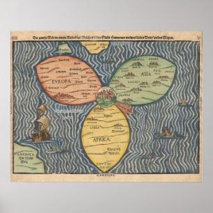 Poster Mapa Mundial de 1581