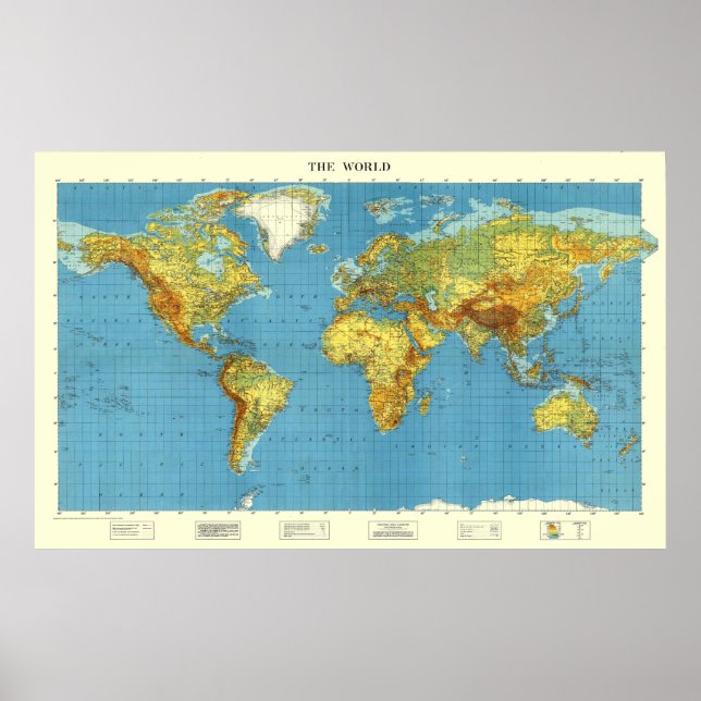 Poster Mapa mundial de 1947 (Frente)