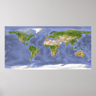 Pôster Mapa Mundial do Alivio
