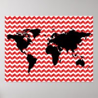 mapa mundial do padrão de canal vermelho
