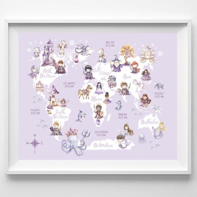 Poster Mapa Mundial dos Cavaleiros do Dragão, Mapa Mundia (Criador carregado)