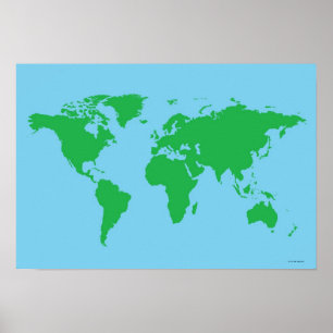 Poster Mapa Mundial Ilustrado 3