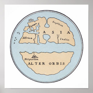 POSTER MAPA MUNDIAL, SÉCULO 1RUA