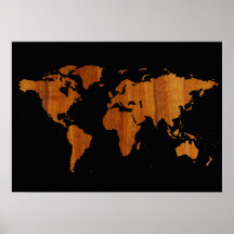 mapa mundial - textura de madeira