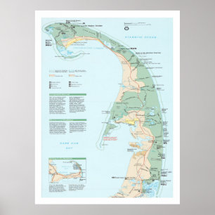Poster Mapa Nacional das Terras do Cabo Cod (1997)
