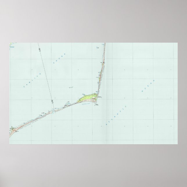Pôster Mapa Nacional de Cabo Hatteras (1985) (Frente)