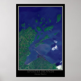 Poster Mapa Nacional de Lakeshore das Ilhas Apóstle