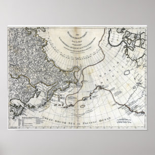 PÔSTER MAPA: NORTH PACIFIC