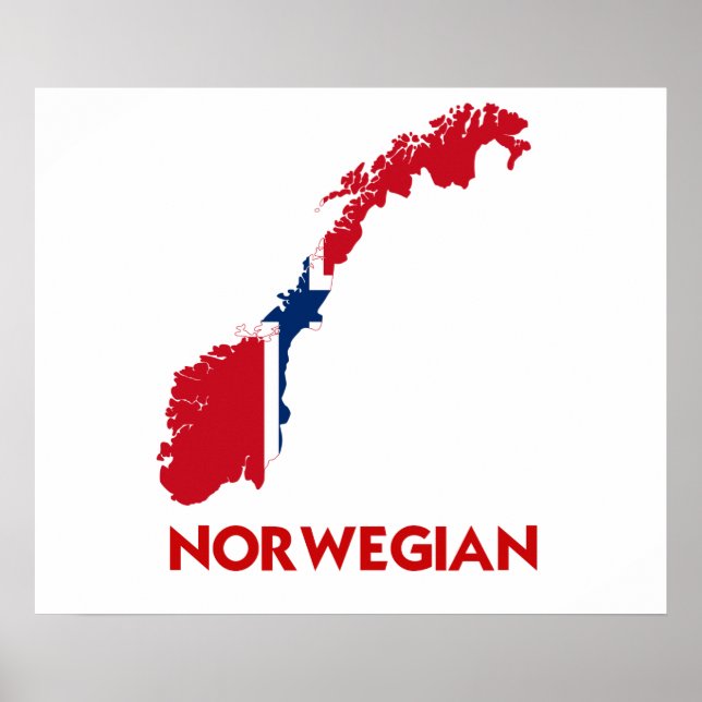 POSTER MAPA NORUEGUESA (Frente)