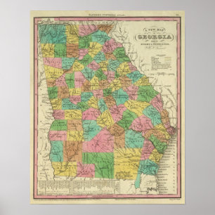 Poster Mapa novo de Geórgia 2