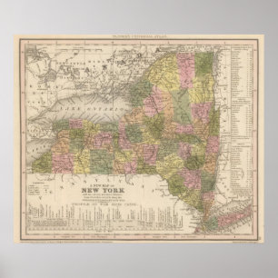 Pôster Mapa novo de New York