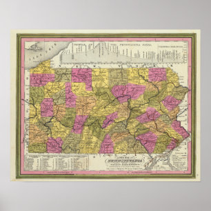 Poster Mapa novo de Pensilvânia 2