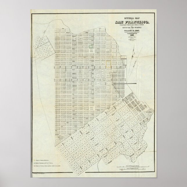 Pôster Mapa Oficial de São Francisco (Frente)