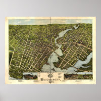 Mapa Panorâmico Anterior do Bridgeport Connecticut
