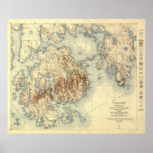 Poster Mapa panorâmico nacional de ParkTopographic do