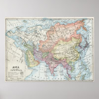 Mapa político da Ásia (1916)