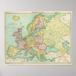 Poster Mapa político de Europa