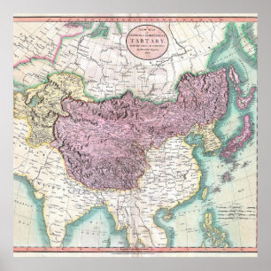 Poster Mapa Tartário da Vintage