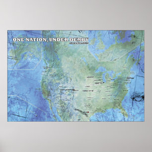 Poster Mapa - uma nação, sob Derby