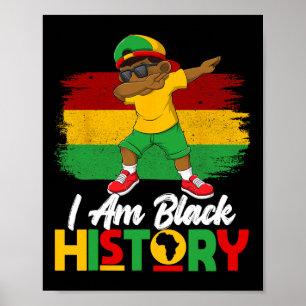Poster Mapa Vintage do Mês da História Negra África Orgul