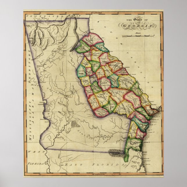 Poster MapaGeórgiaPanorâmica (Frente)